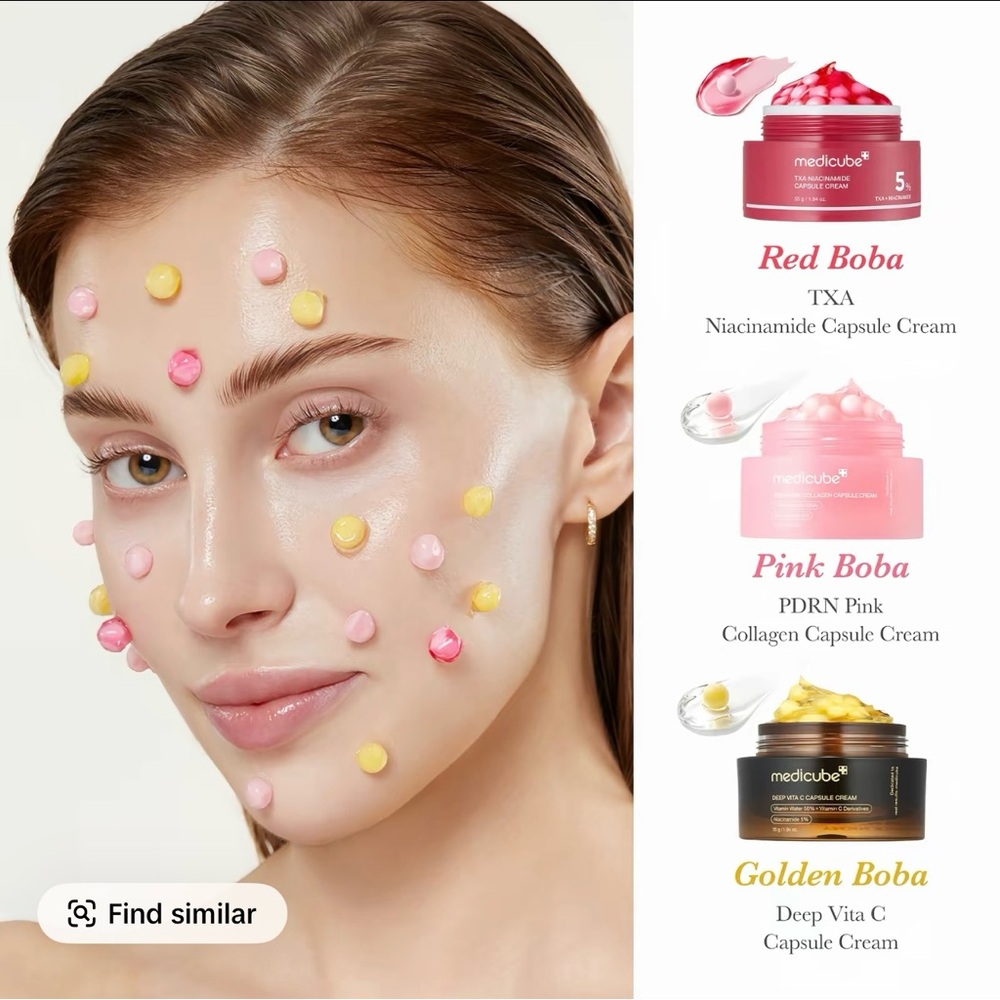 Medicube Deep Vita C & TXA Niacinamide Capsule Creams - Pink, Red, Brown Combo - Picture 5 of 6